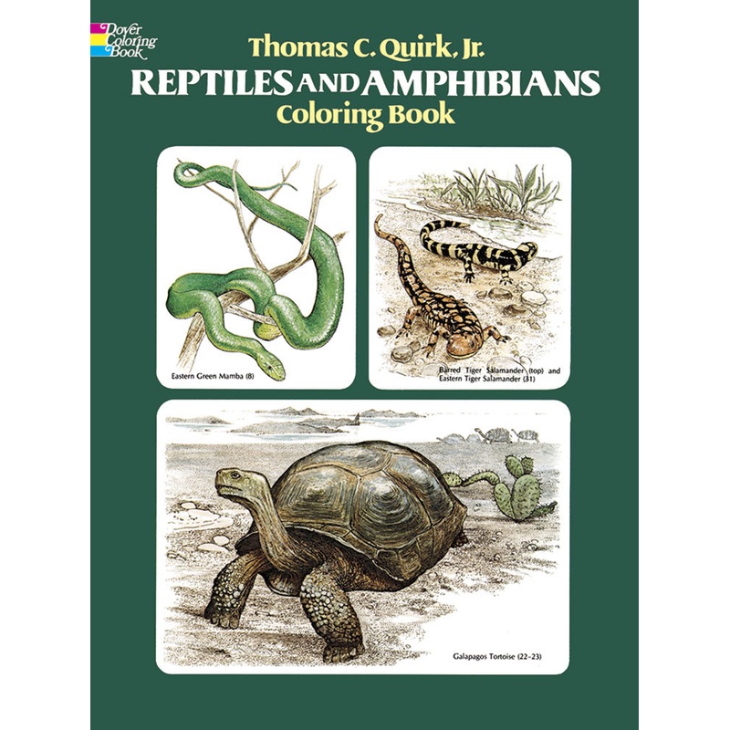 Reptiles & Amphibians Coloring Book