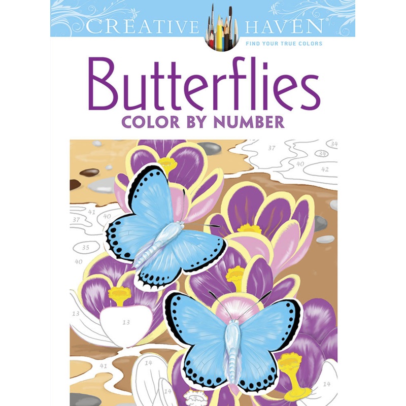 Butterflies Color By Number Coloring Book (Creative Haven)