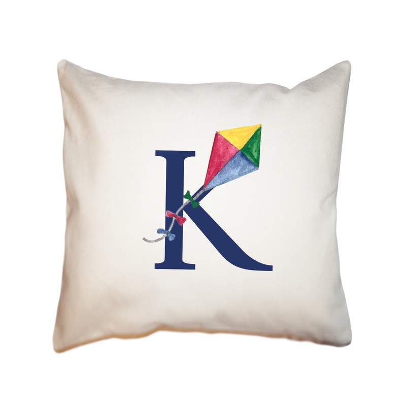 nautical alphabet – K square pillow