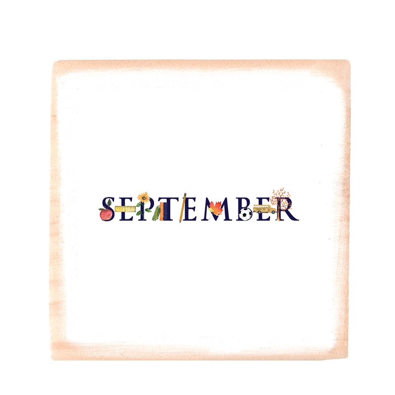 september wood block
