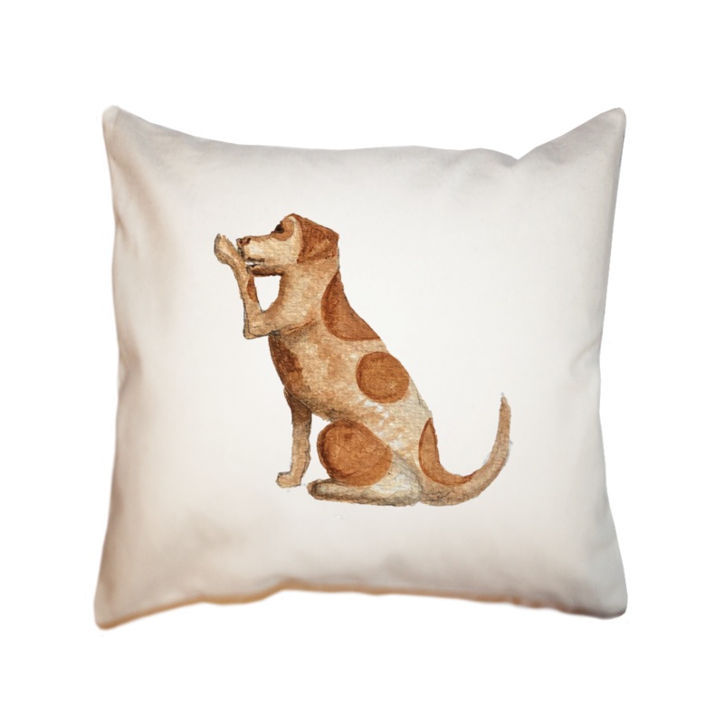 spotted dog square pillow