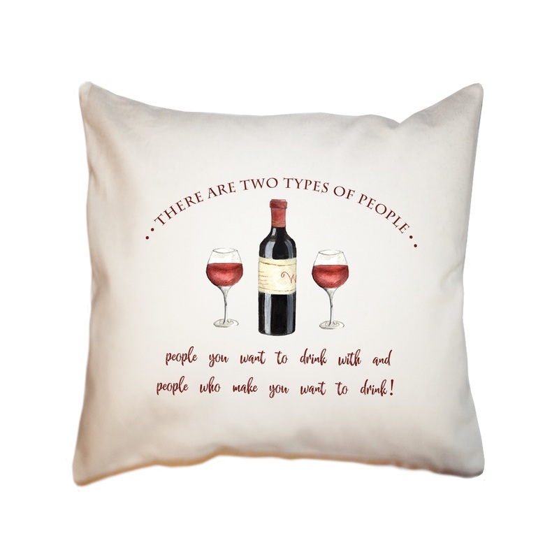 two types of people square pillow
