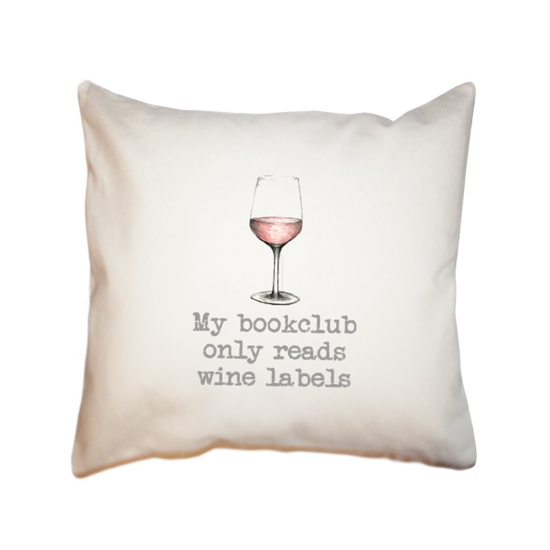 book club blush square pillow