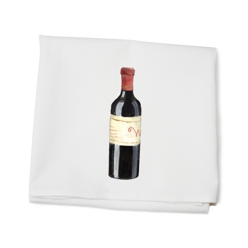 bottle of red flour sack towel