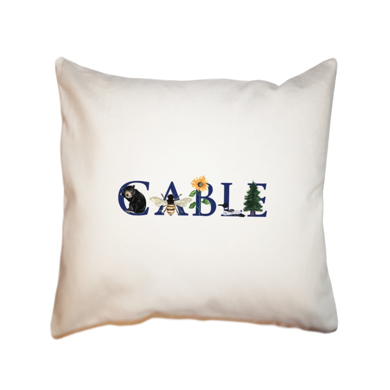 cable, wi square pillow