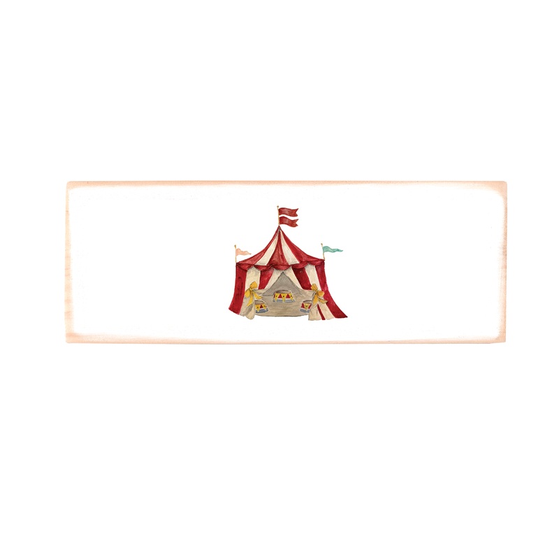 circus tent rectangle wood block