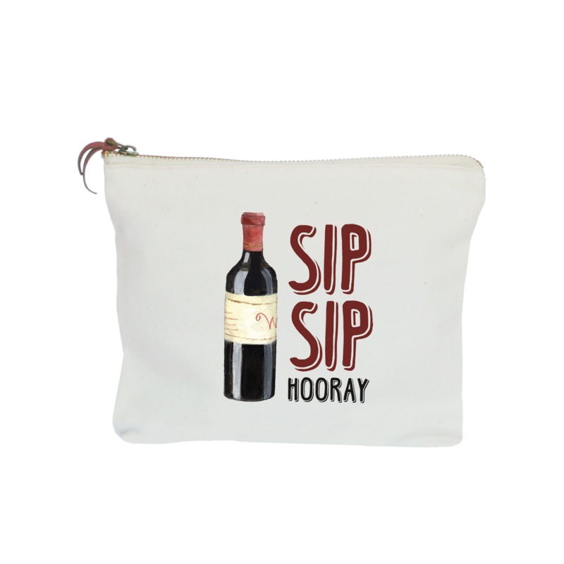 sip sip hooray zipper pouch