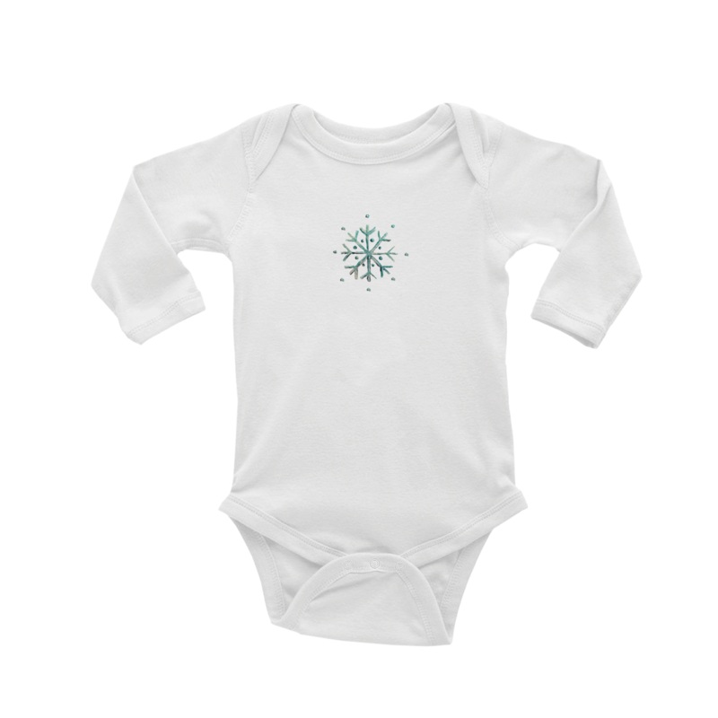 snowflake baby snap up long sleeve