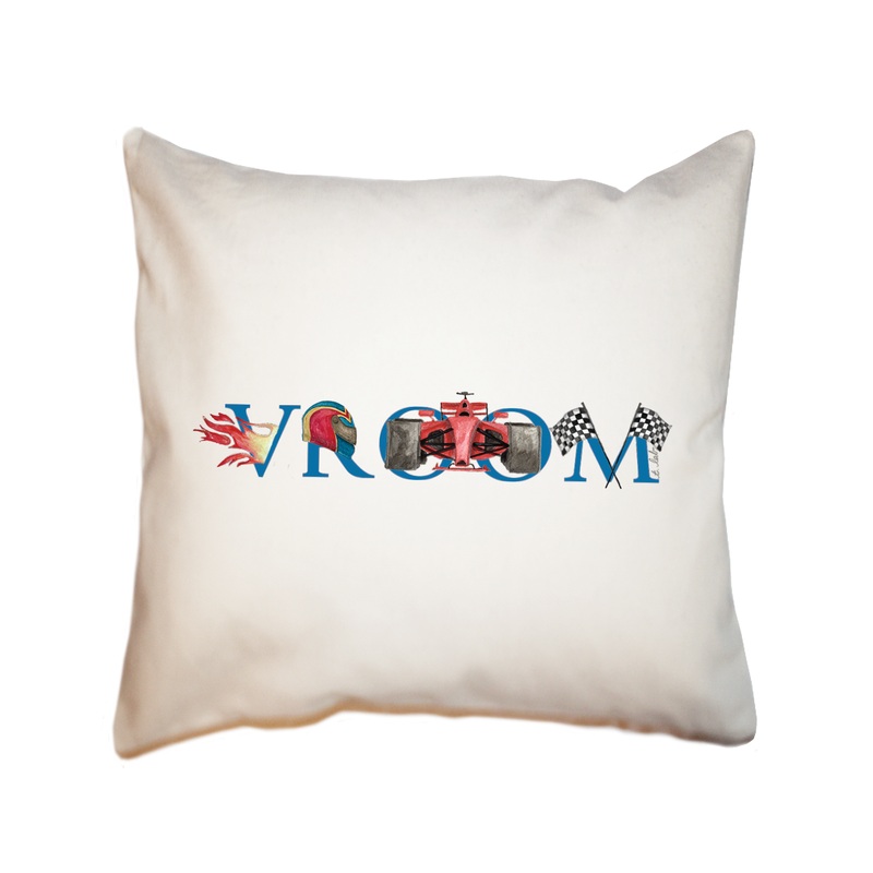 vroom square pillow