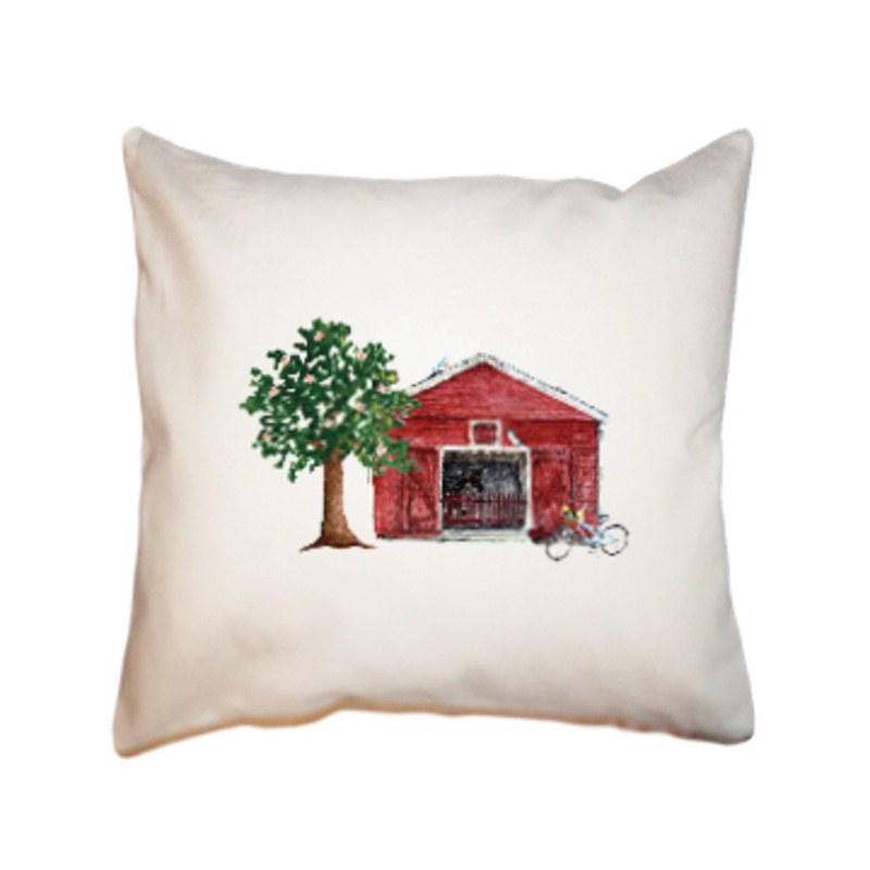 barn spring square pillow