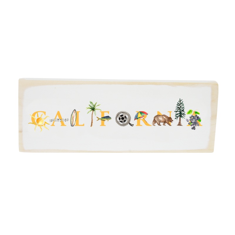 California rectangle wood block