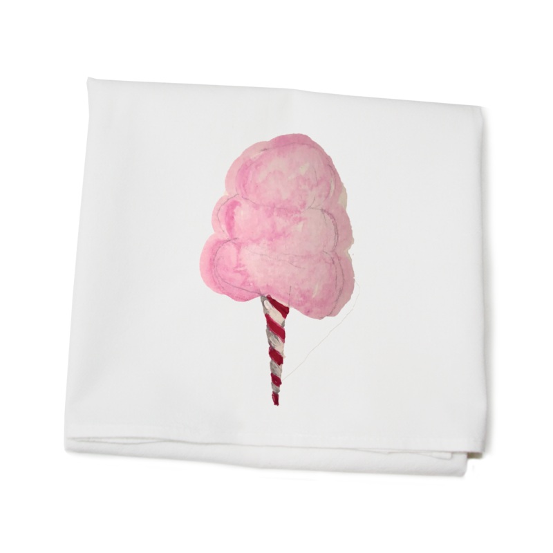 cotton candy flour sack towel