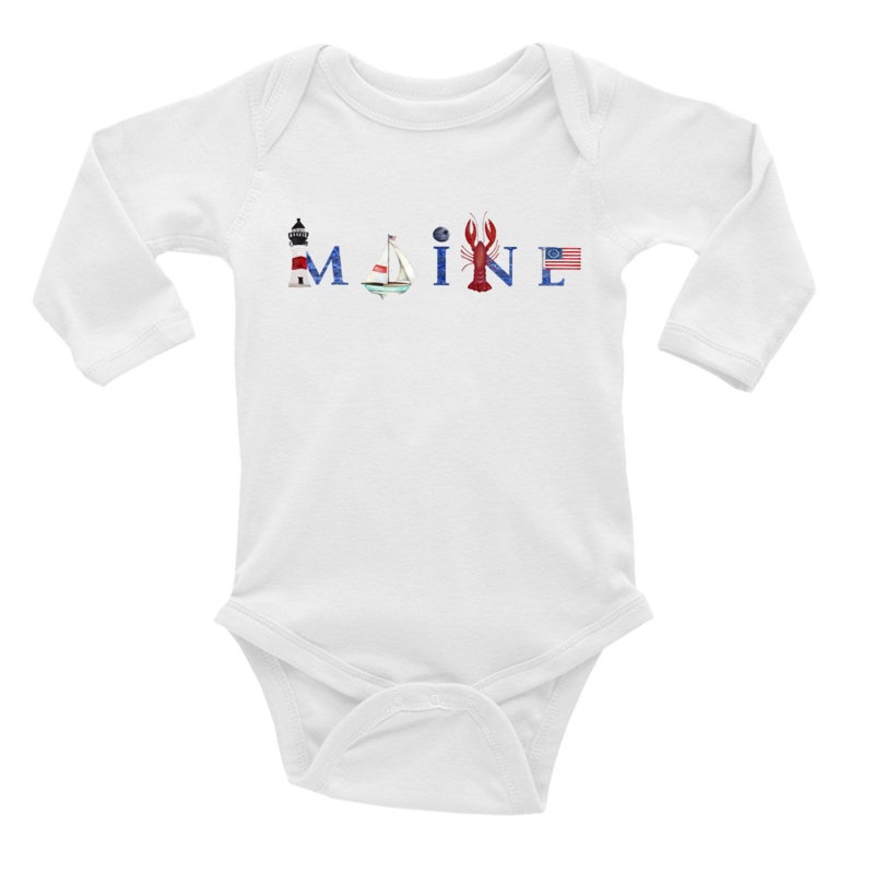 Maine baby snap up long sleeve