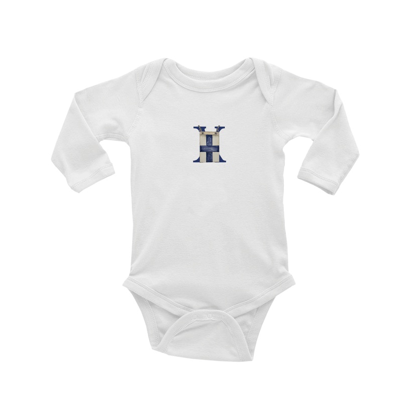 nautical alphabet – X baby snap up long sleeve