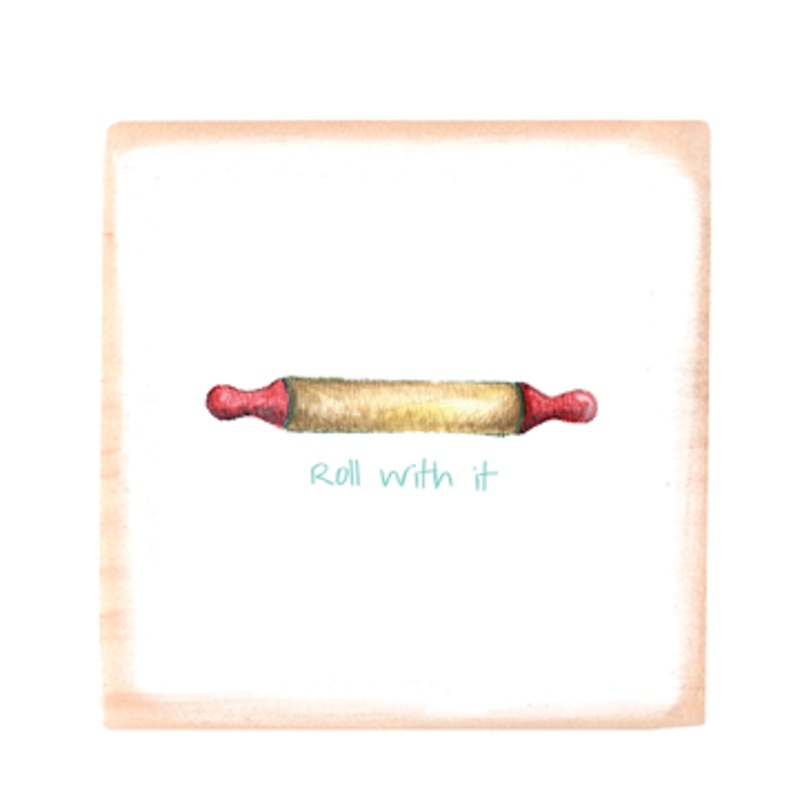 roll with it square wood block