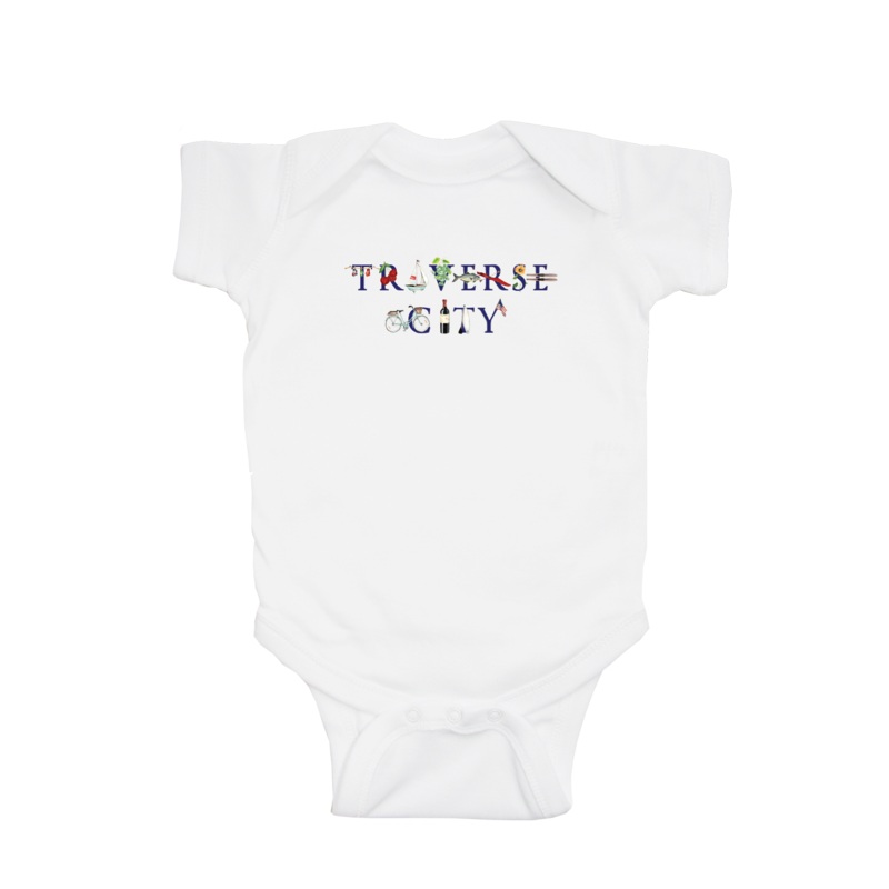 traverse city baby snap up short sleeve