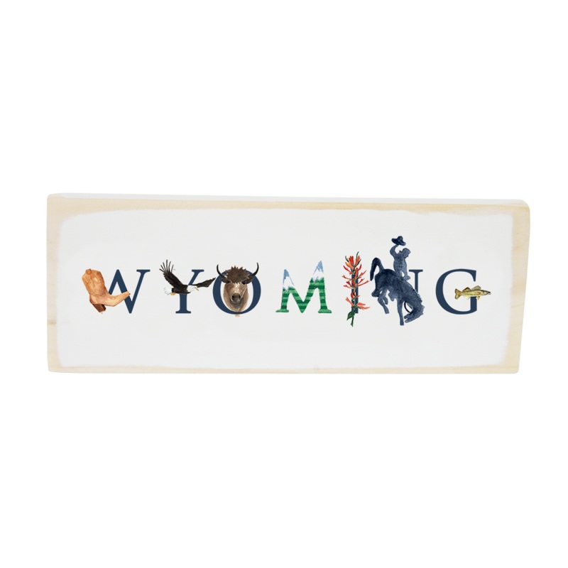 Wyoming rectangle wood block