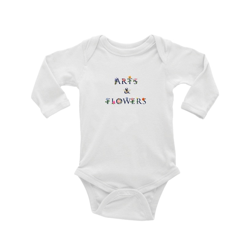 Arts and Flowers baby snap up long sleeve