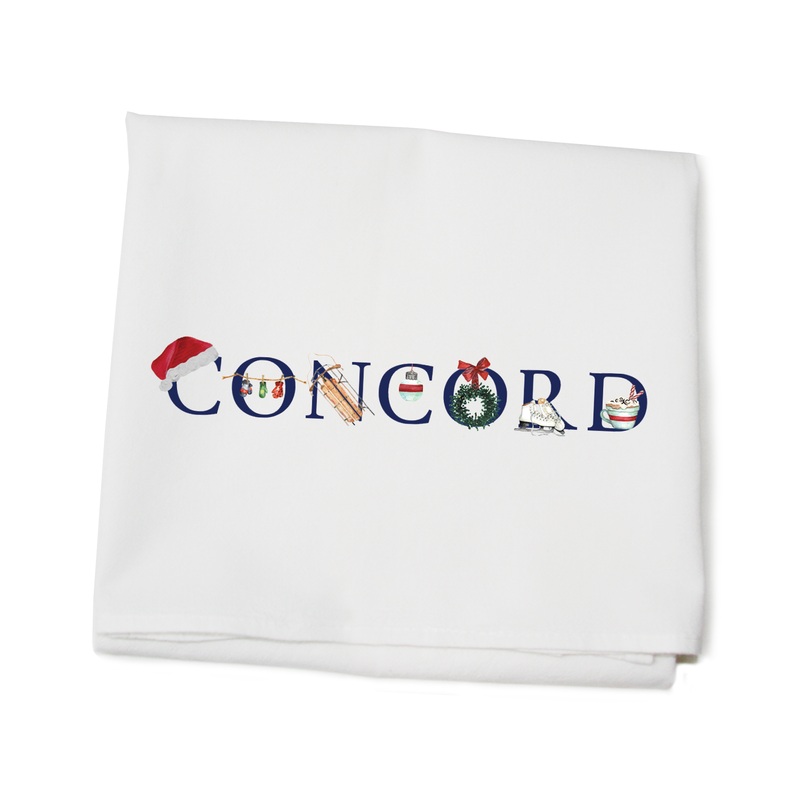concord winter flour sack towel