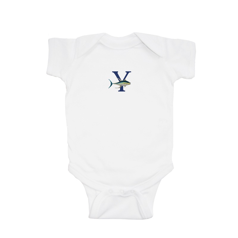 nautical alphabet – Y baby snap up short sleeve