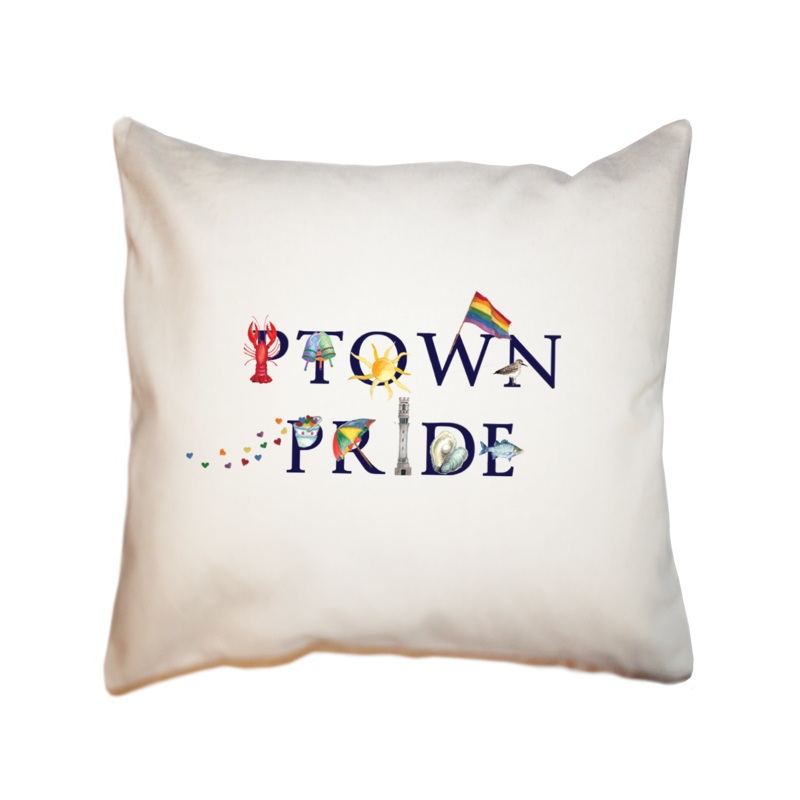 ptown pride square pillow