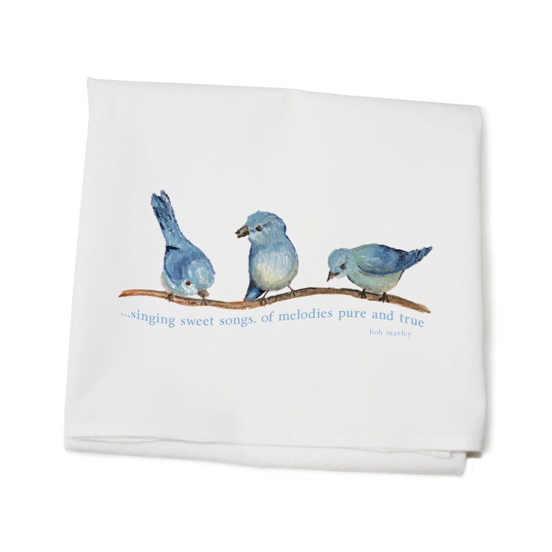 three little birds flour sack towel