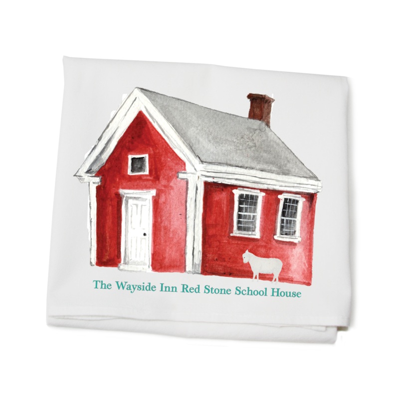 wayside Inn red school house flour sack towel