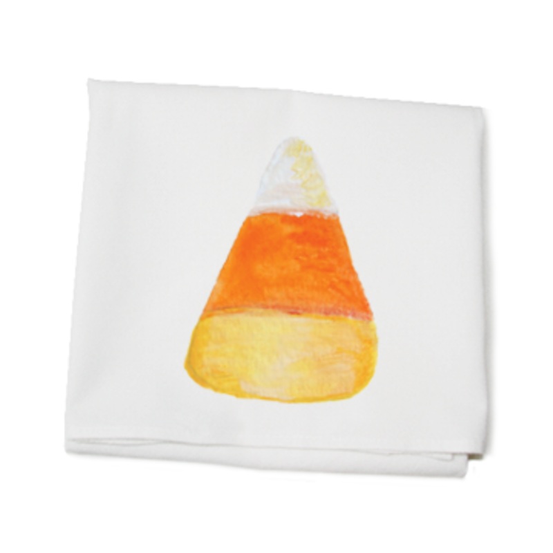 candy corn flour sack towel