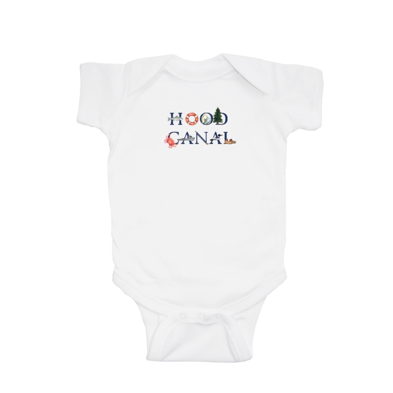hood canal baby snap up short sleeve