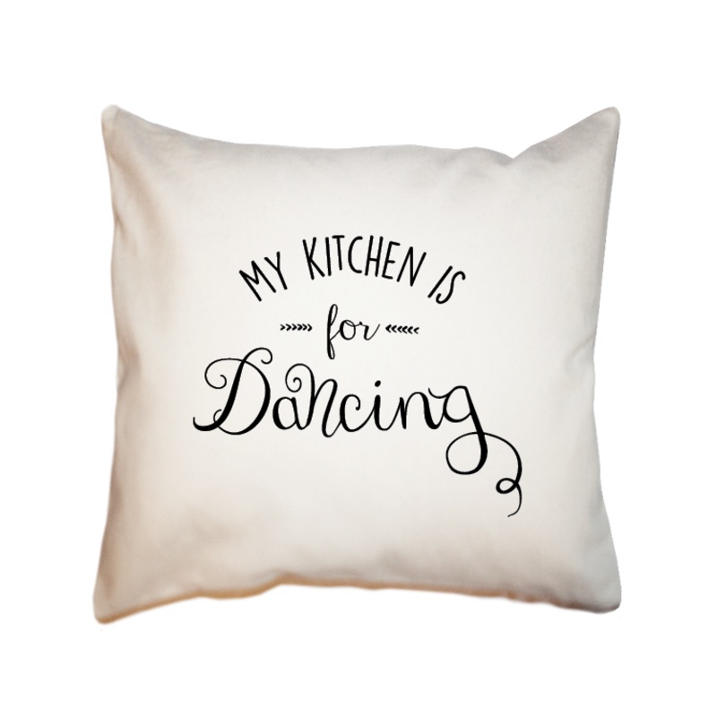 kitchen dancing square pillow