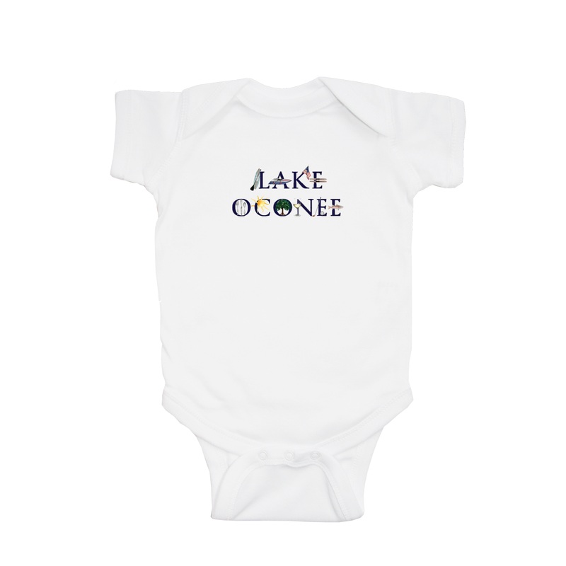 lake oconee baby snap up short sleeve