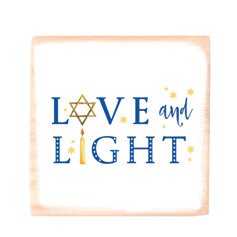 love and light wood block