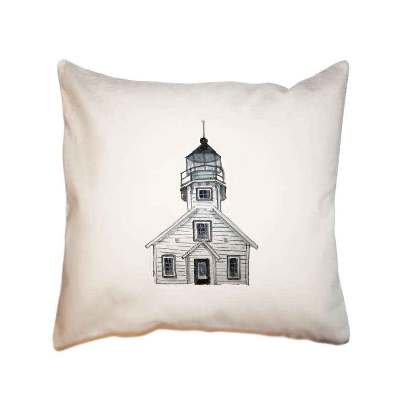 old mission lighthouse square pillow