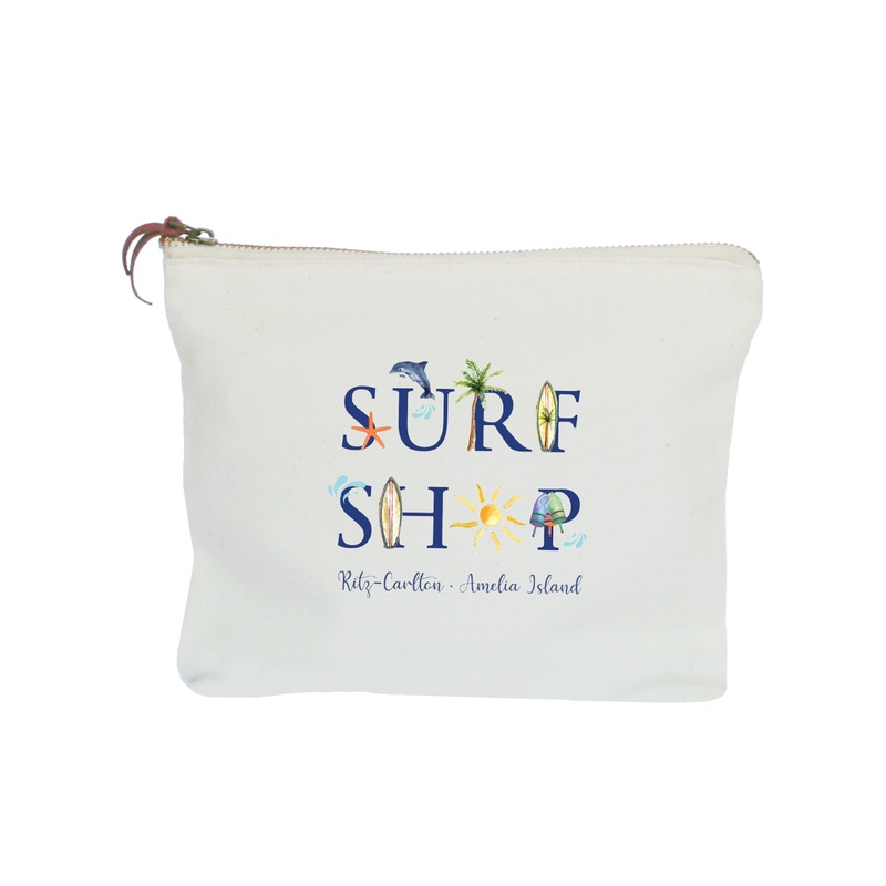 surf shop ritz carlton zipper pouch
