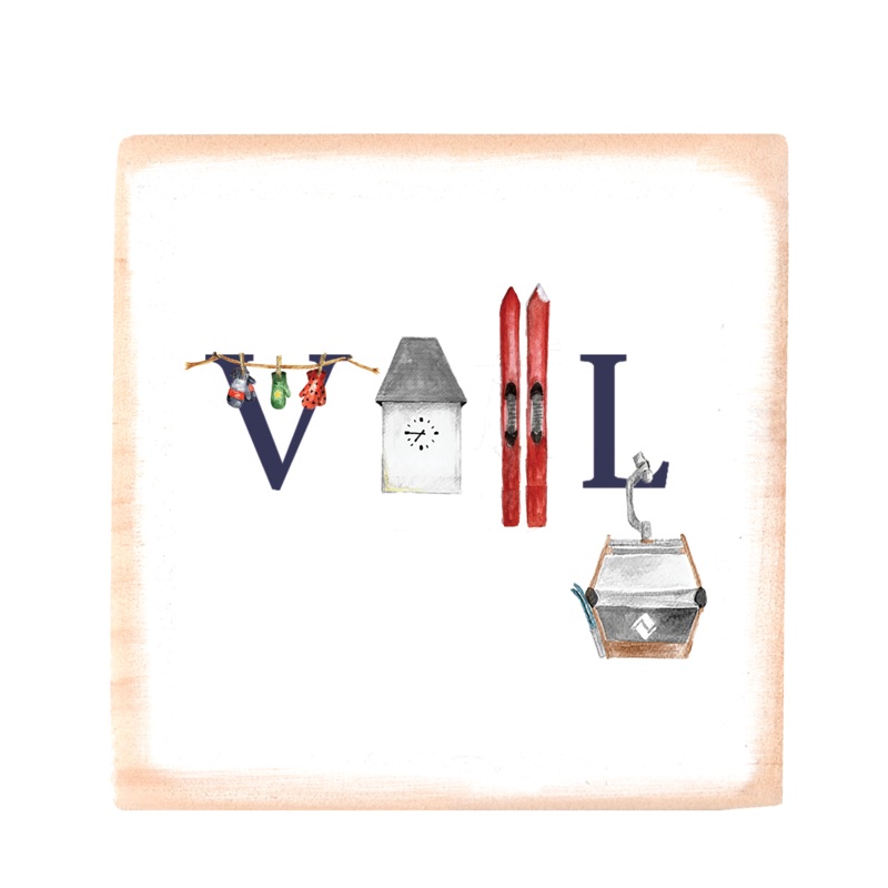 vail square wood block