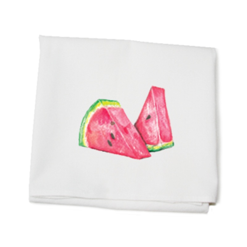 watermelon slices flour sack towel