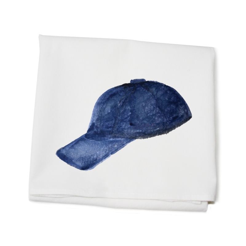 baseball hat flour sack towel