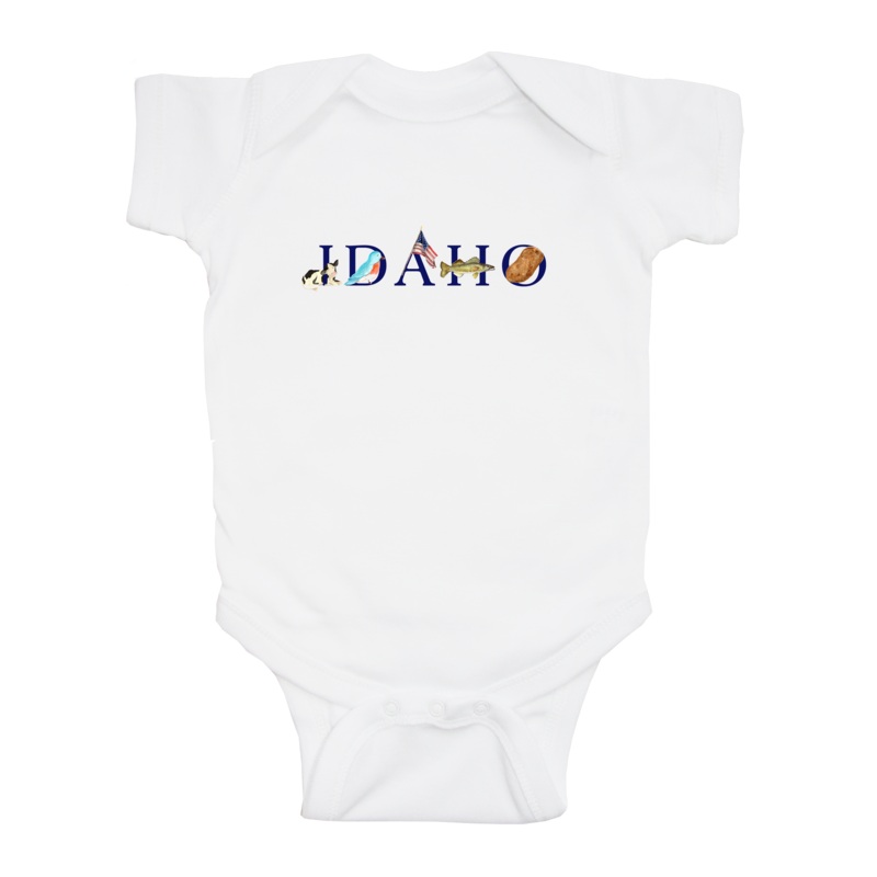 Idaho baby snap up short sleeve