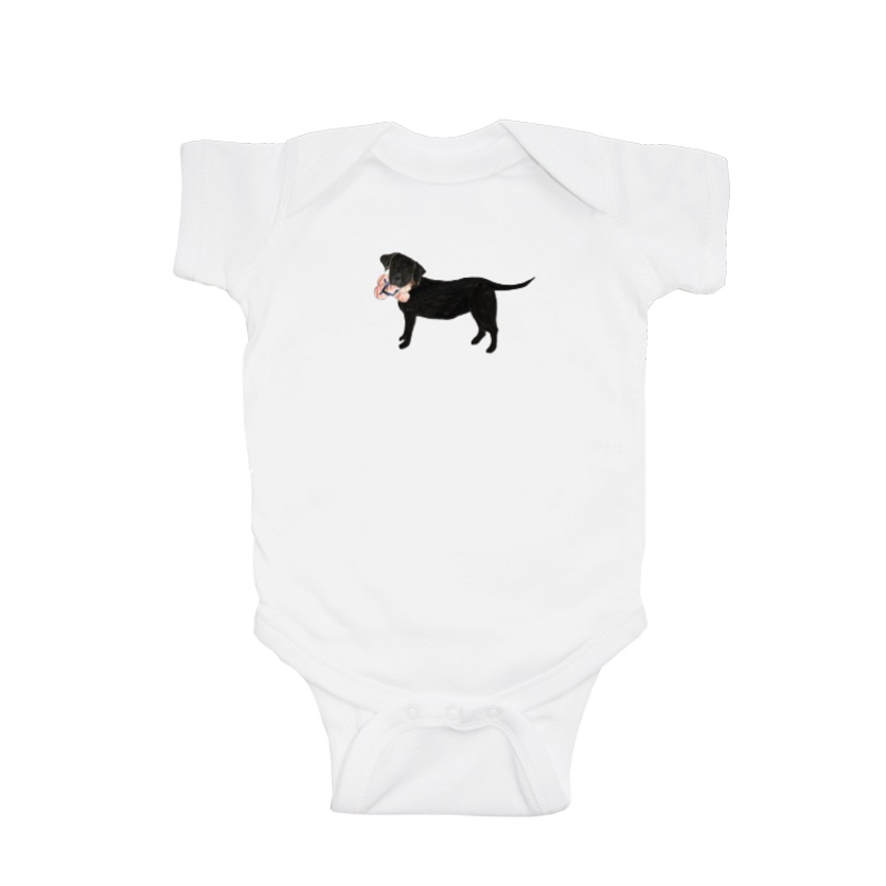 lab + flip flops baby snap up short sleeve