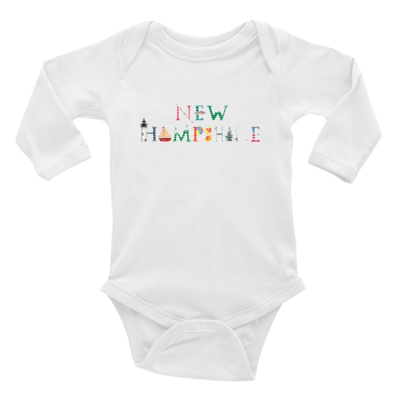 New Hampshire baby snap up long sleeve