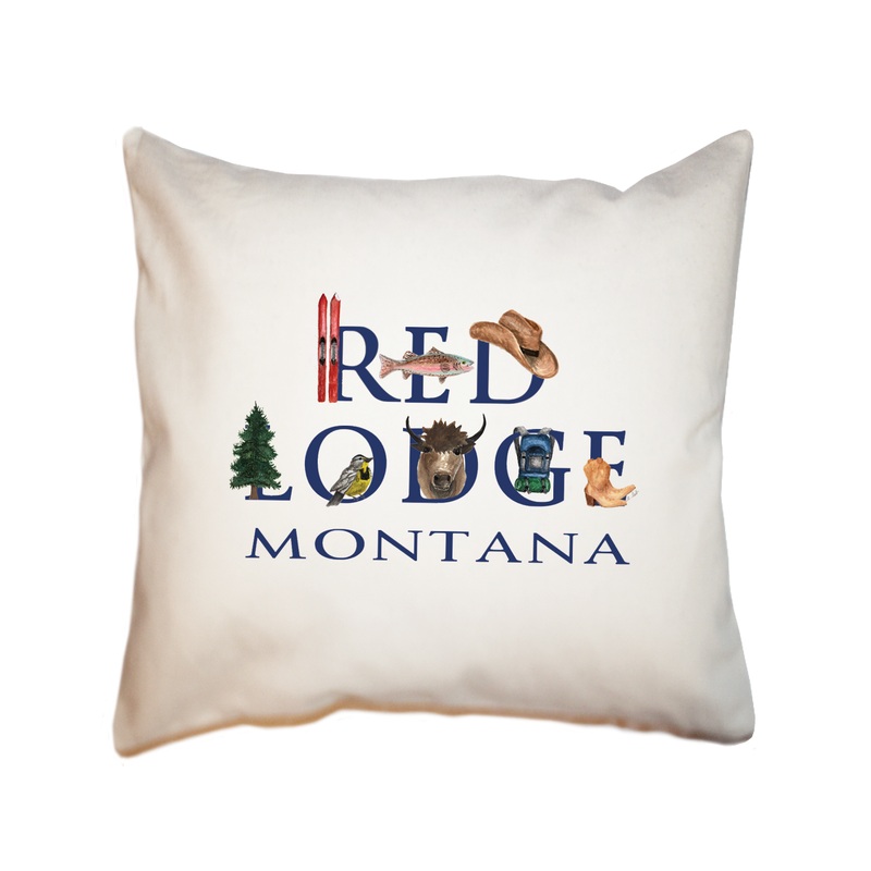 red lodge montana square pillow