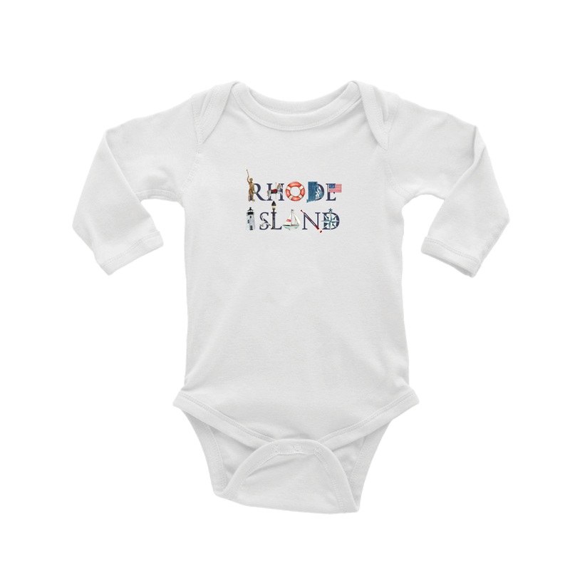 Rhode Island baby snap up long sleeve