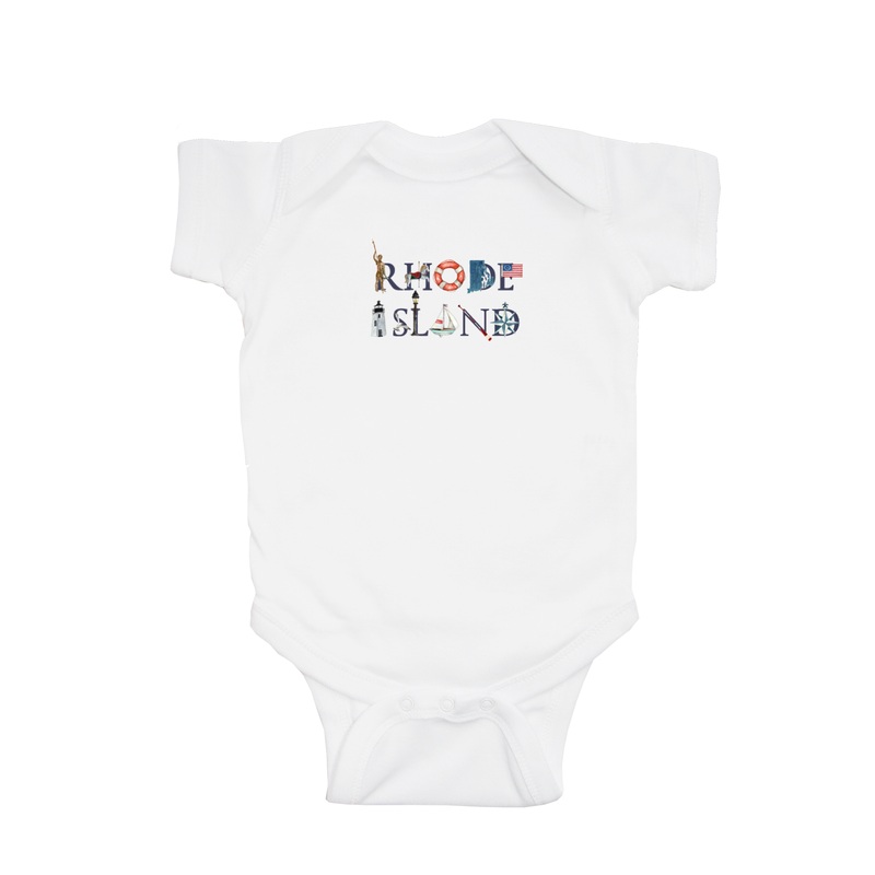 Rhode Island baby snap up short sleeve