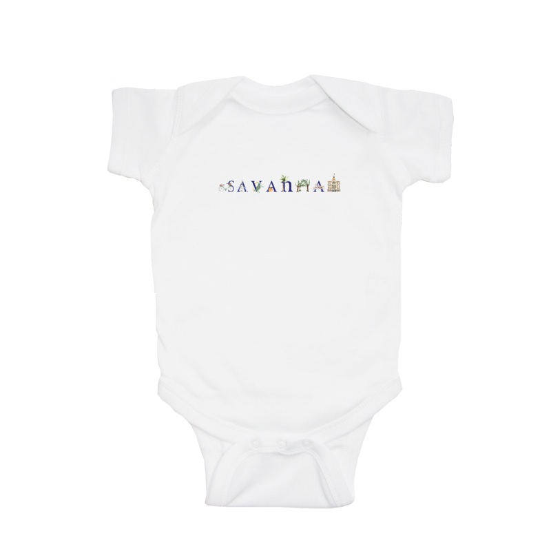 Savannah baby snap up short sleeve