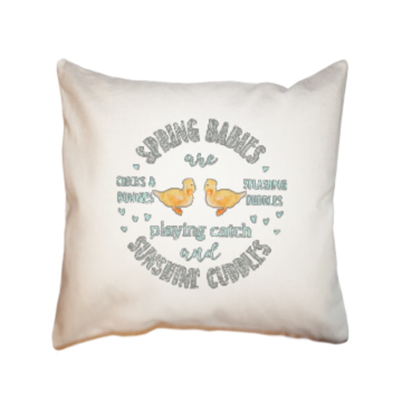 spring baby square pillow