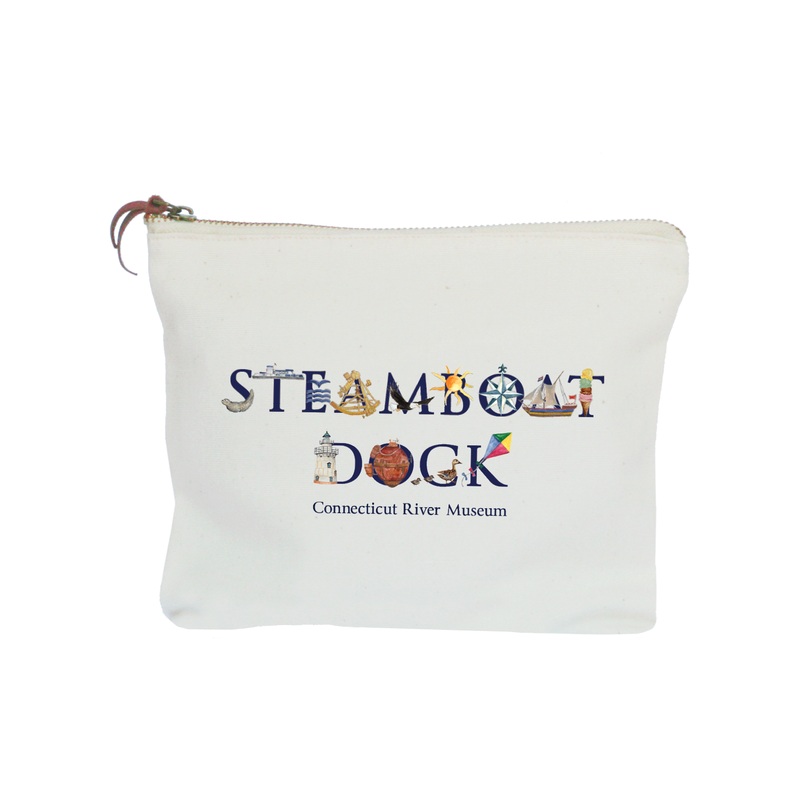 steamboat dock ct river musuem zipper pouch
