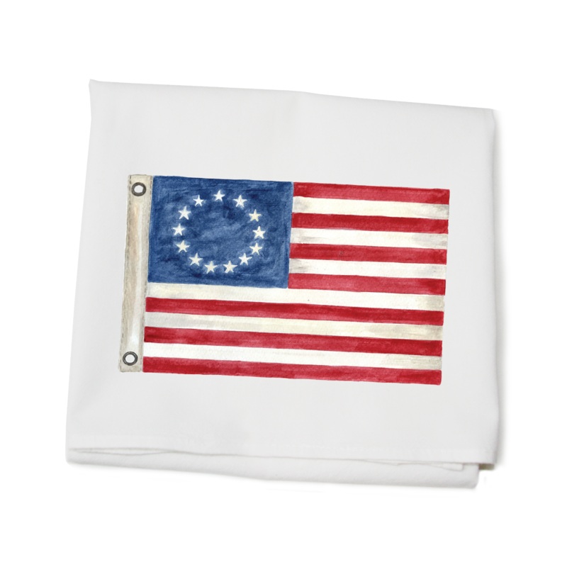american flag flour sack towel