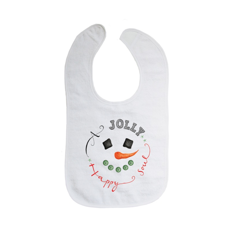 jolly snowman bib