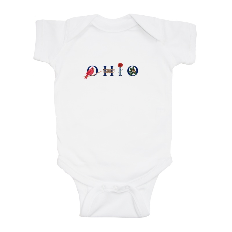 Ohio baby snap up short sleeve