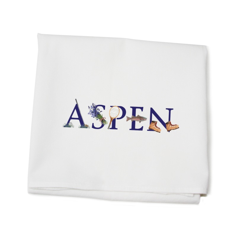aspen summer flour sack towel